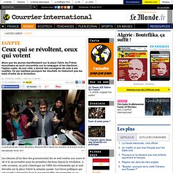 Ceux qui se révoltent, ceux qui votent