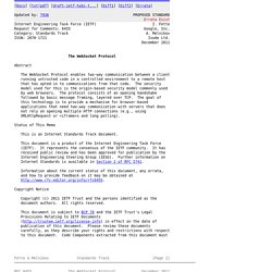 RFC 6455 - The WebSocket Protocol