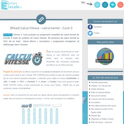[Rituel] Calcul Vitesse – calcul mental – Cycle 3