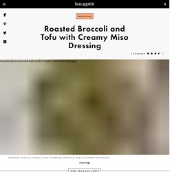 Roasted Broccoli and Tofu with Creamy Miso Dressing Recipe
