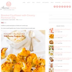 Roasted Cauliflower with Creamy Parmesan Dip