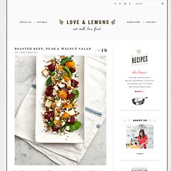 roasted beet, pear & walnut salad