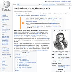 René-Robert Cavelier, Sieur de La Salle