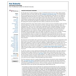 Hal Roberts / Amazon’s Wikileaks Takedown