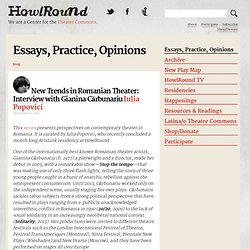 Déc 13, New Trends in Romanian Theater : Interview