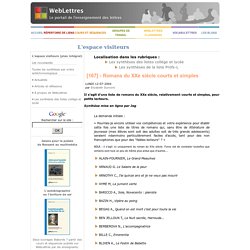 Romans du XIXe courts et simples
