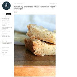 Rosemary Shortbread