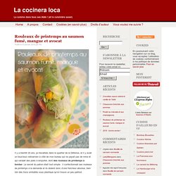 Rouleaux de printemps saumon avocat mangue