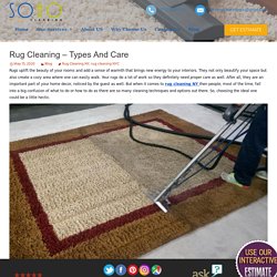 Rug Cleaning – Types And Care
