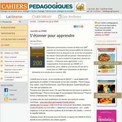 S’étonner pour apprendre