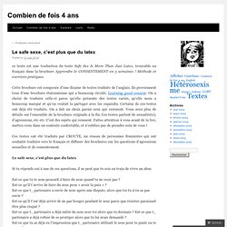 Le safe sexe, c’est plus que du latex