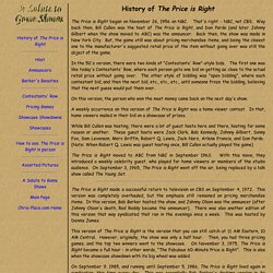The History of The Price is Right