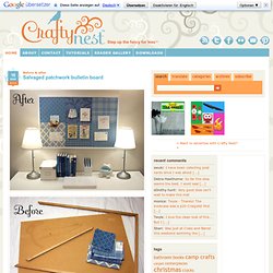 Salvaged patchwork bulletin board