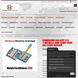 Samsung Galaxy S II T-Mobile SIM Card Tray SD-Card Repair - MobileTechVideos