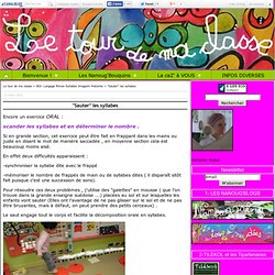 "Sauter" les syllabes