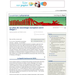 Le plan de sauvetage européen est-il illégal ?