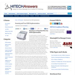 Scanning and Your EHR Implementation