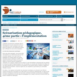Scénarisation pédagogique, 4ème partie : l'implémentation