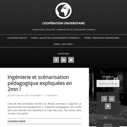 Ingénierie et scénarisation pédagogique expliquées en 2mn !