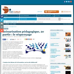 Scénarisation pédagogique, 2e partie : le séquençage