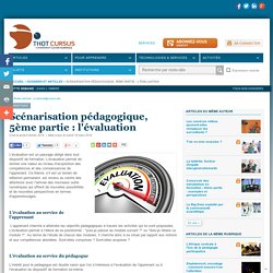 Scénarisation pédagogique, 5ème partie : l'évaluation