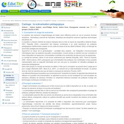 Cadrage : la scénarisation pédagogique