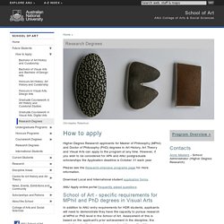 School of Art - School of Art - ANU