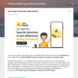 School App for Specially-abled Students