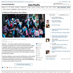 In China Schools, a Culture of Bribery Spreads