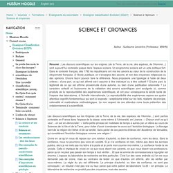 Science et croyances