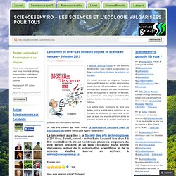 Lancement du livre – Les meilleurs blogues de science en français – Sélection 2013