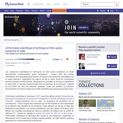 L’information scientifique en libre accès