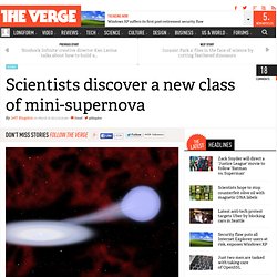 Scientists discover a new class of mini-supernova