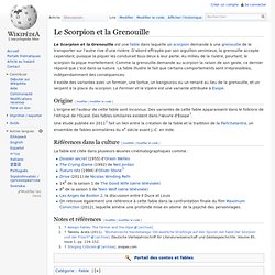 Le Scorpion et la Grenouille