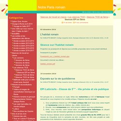 EPI Latin/arts - Classe de 5ème - Vie privée et vie publique
