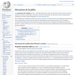 Sécessions de la plèbe