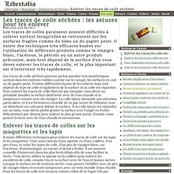 Les traces de colle séchées : les astuces pour les enlever