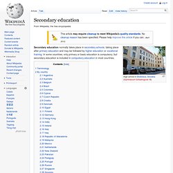 Secondary education