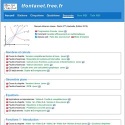 Cours, devoirs et exercices pour Seconde