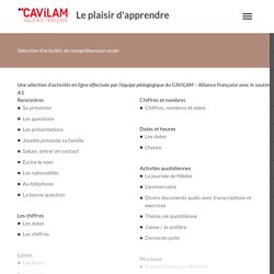 activités de compréhension orale