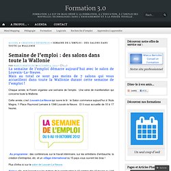 Semaine de l’emploi : des salons dans toute la Wallonie