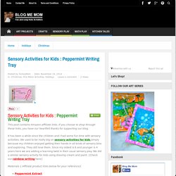 Sensory Activities for Kids : Peppermint Writing Tray