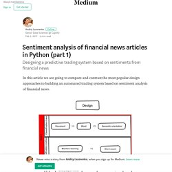Sentiment analysis of financial news articles in Python (part 1)