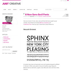 8 New Sans-Serif Fonts