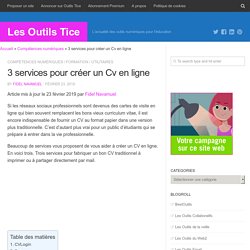 3 services pour créer un Cv en ligne