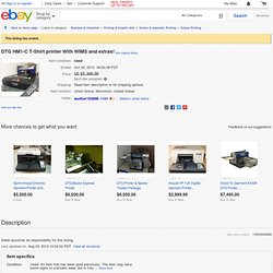 Dtg HM1 C T Shirt Printer with Wims and EXTRAS