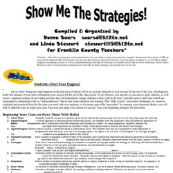 Show Me the Strategies