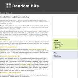 How to Shrink an LVM Volume Safely