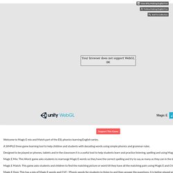 Silent / Magic E Mix and Match Game - Learning to Read by Making English Fun