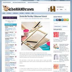 Silkscreen Tutorial ~ theHANDrawn – Rom Salvar